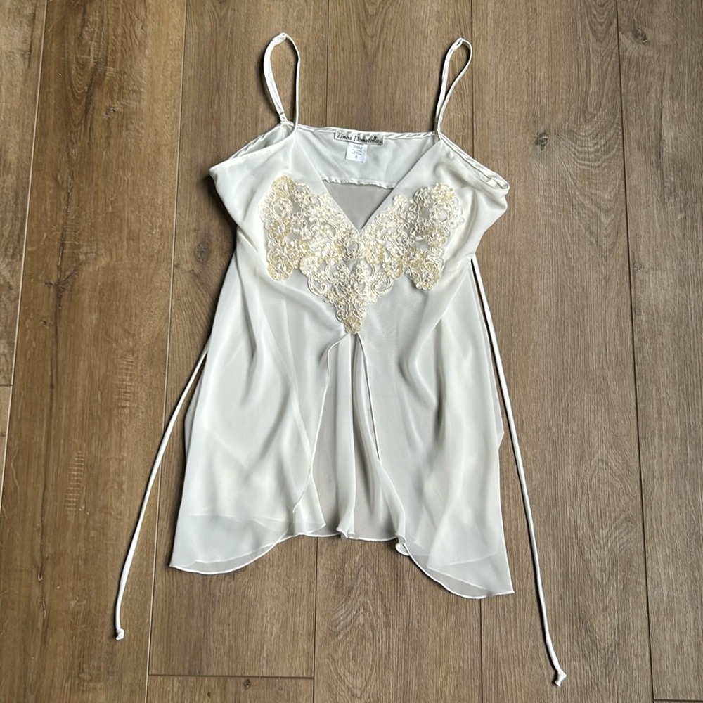Linea donatella white sheer teddy small